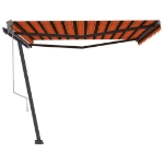 Tenda Retrattile Automatica con Palo 400x300 cm Arancio Marrone