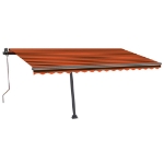 Tenda Retrattile Automatica con Palo 400x300 cm Arancio Marrone