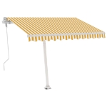 Tenda Automatica con Sensore Vento LED 300x250 cm Gialla Bianca