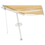 Tenda Automatica con Sensore Vento LED 300x250 cm Gialla Bianca