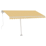 Tenda Automatica con Sensore Vento LED 400x300 cm Gialla Bianca