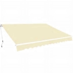 Tenda da Sole Pieghevole Manuale 600 cm Crema