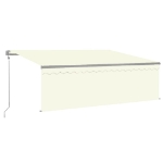 Tenda Automatica con Parasole Sensore Vento e LED 4,5x3 m Crema