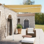Tenda da Sole Autoportante Automatica 300x250 cm Gialla Bianca