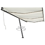 Tenda Automatica con Sensore Vento e LED 600x350 cm Crema