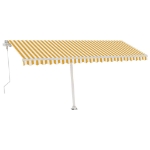 Tenda da Sole Autoportante Automatica 500x300 cm Gialla Bianca