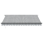 Tenda Sole Retrattile Automatica Antracite e Bianco 400x300 cm