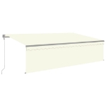 Tenda Automatica con Parasole Sensore Vento e LED 5x3 m Crema