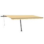 Tenda da Sole Autoportante Automatica 500x300 cm Gialla Bianca