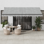 Tenda Sole Retrattile Automatica 450x350 cm Antracite e Bianco