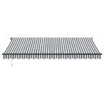 Tenda Sole Retrattile Automatica 450x350 cm Antracite e Bianco