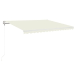 Tenda Automatica con Sensore Vento e LED 400x350 cm Crema