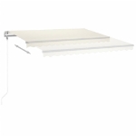 Tenda Automatica con Sensore Vento e LED 400x350 cm Crema