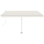 Tenda Automatica con Sensore Vento e LED 450x350 cm Crema