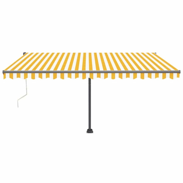 Tenda da Sole Autoportante Automatica 400x300 cm Gialla Bianca