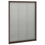 Zanzariera Plissettata Finestre in Alluminio Marrone 80x120 cm