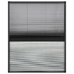 Zanzariera Plissettata Finestra Alluminio 80x100 cm con Tendina