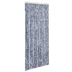 Zanzariera Blu Bianco e Argento 56x185 cm Ciniglia