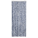 Zanzariera Blu Bianco e Argento 56x185 cm Ciniglia