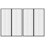 Tende Antimosche 2 pz per Porte con Magneti Nere 230x160 cm