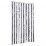 Zanzariera Grigio e Bianco 118x220 cm Ciniglia
