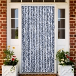 Zanzariera Blu e Bianco 90x200 cm Ciniglia