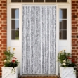 Zanzariera Bianco e Grigio 90x200 cm Ciniglia