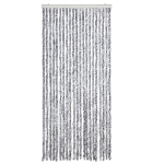 Zanzariera Bianco e Grigio 90x200 cm Ciniglia