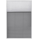 Zanzariera Plissettata in Alluminio 80x120 cm con Tendina