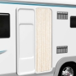 Tenda Antimosche Beige e Bianca 56x200 cm in Ciniglia