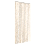 Tenda Antimosche Beige e Bianca 56x200 cm in Ciniglia