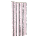 Tenda Antimosche Grigio Argento e Rosa 90x220 cm in Ciniglia