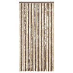 Tenda Antimosche Marrone Scuro e Beige 90x220 cm in Ciniglia