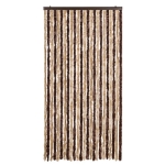 Tenda Antimosche Beige e Marrone Chiaro 100x230 cm in Ciniglia