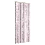 Tenda Antimosche Grigio Argento e Rosa 56x200 cm in Ciniglia