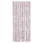 Tenda Antimosche Grigio Argento e Rosa 56x200 cm in Ciniglia