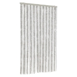 Tenda Antimosche Grigia Chiaro e Bianca 100x220 cm in Ciniglia