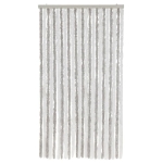 Tenda Antimosche Grigia Chiaro e Bianca 100x220 cm in Ciniglia