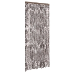 Tenda Antimosche Marrone e Bianca 100x230 cm in Ciniglia