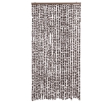 Tenda Antimosche Marrone e Bianca 100x230 cm in Ciniglia