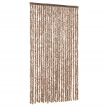 Tenda Antimosche Beige e Marrone Scuro 100x220 cm in Ciniglia