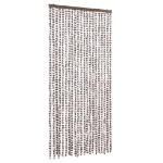 Tenda Antimosche Tortora e Bianca 90x200 cm in Ciniglia