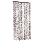 Tenda Antimosche Tortora e Bianca 100x230 cm in Ciniglia