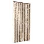 Tenda Antimosche Marrone Scuro e Beige 56x200 cm in Ciniglia