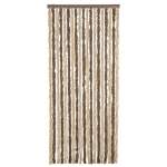 Tenda Antimosche Marrone Scuro e Beige 56x200 cm in Ciniglia