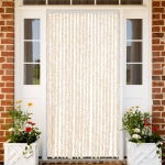 Tenda Antimosche Beige e Bianca 90x220 cm in Ciniglia