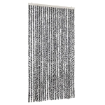 Tenda Antimosche Grigia Nera e Bianca 100x220 cm in Ciniglia