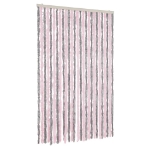 Tenda Antimosche Grigio Argento e Rosa 118x220 cm in Ciniglia