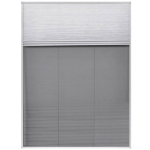 Zanzariera Plissettata in Alluminio 60x80 cm con Tendina