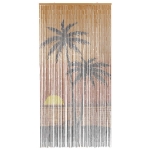 Tenda Antimosche per Porte Stampa Palma 100x200 cm Bambù